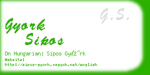 gyork sipos business card